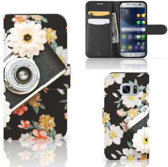 B2Ctelecom Portemonnee hoesje Samsung Galaxy S7 Vintage Camera