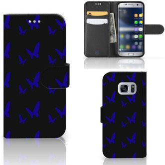 B2Ctelecom Portemonnee hoesje Samsung Galaxy S7 Vlinder Patroon