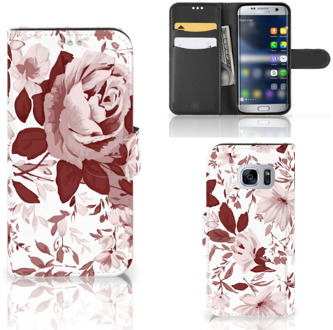 B2Ctelecom Portemonnee hoesje Samsung Galaxy S7 Watercolor Flowers