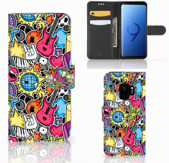 B2Ctelecom Portemonnee Hoesje Samsung Galaxy S9 Punk Rock