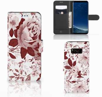 B2Ctelecom Portemonnee hoesje Samsung S8 Watercolor Flowers