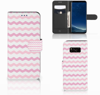 B2Ctelecom Portemonnee hoesje Samsung S8 Waves Roze