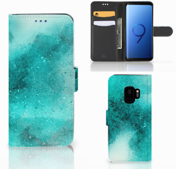 B2Ctelecom Portemonnee Hoesje Samsung S9 Painting Blue