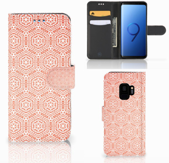 B2Ctelecom Portemonnee Hoesje Samsung S9 Pattern Orange