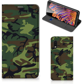 B2Ctelecom Portemonnee hoesje Samsung Xcover Pro Telefoonhoesje Army Dark