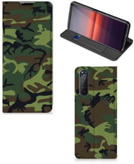 B2Ctelecom Portemonnee hoesje Sony Xperia 5 II Telefoonhoesje Army Dark