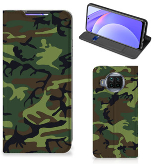 B2Ctelecom Portemonnee hoesje Xiaomi Mi 10T Lite Telefoonhoesje Army Dark