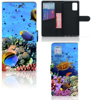 B2Ctelecom Portemonnee Telefoonhoesje Samsung Galaxy A02s Flip Cover Samsung M02s GSM Hoesje Vissen