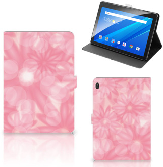 B2Ctelecom Print Case Lenovo Tab E10 Hoesje met Magneetsluiting Lente Bloemen