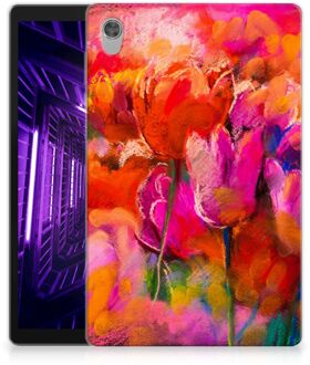 B2Ctelecom Print Case Lenovo Tab M10 HD (2de generatie) Hoes Tulips met doorzichte zijkanten