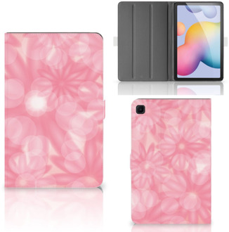 B2Ctelecom Print Case Samsung Galaxy Tab S6 Lite Hoesje met Magneetsluiting Lente Bloemen