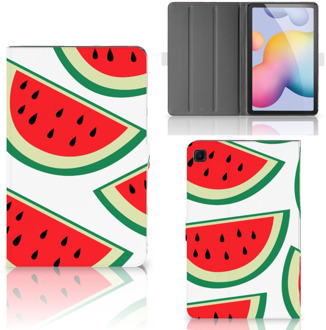 B2Ctelecom Print Case Samsung Galaxy Tab S6 Lite Tablet Hoes met Magneetsluiting Watermelons