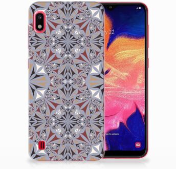 B2Ctelecom Samsung A10 TPU Silicone Backcase Design Flower Tiles