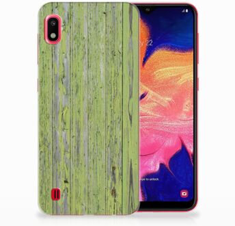 B2Ctelecom Samsung A10 TPU Silicone Backcase Design Green Wood