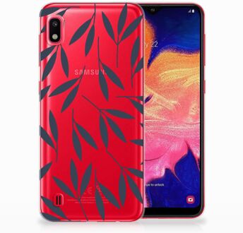 B2Ctelecom Samsung A10 TPU Silicone Backcover Design Leaves Blue