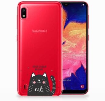 B2Ctelecom Samsung A10 TPU Silicone Hoesje Design Cat Good Day