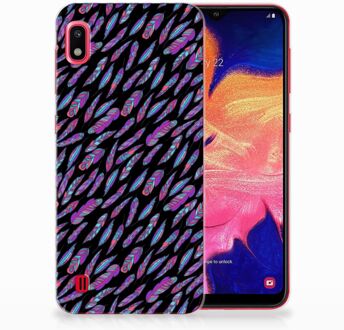 B2Ctelecom Samsung A10 TPU Silicone Hoesje Design Feathers Color