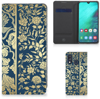 B2Ctelecom Samsung A40 GSM Hoesje Golden Flowers