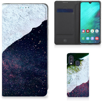 B2Ctelecom Samsung A40 Smart Cover Design Sea in Space