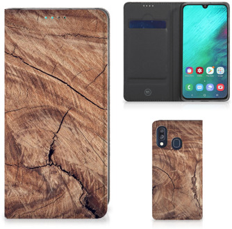 B2Ctelecom Samsung A40 Smart Cover Design Tree Trunk