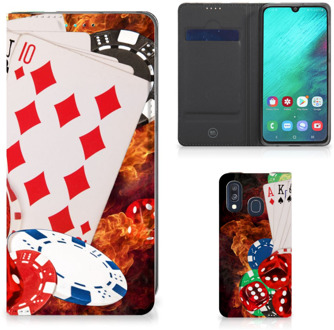 B2Ctelecom Samsung A40 Standcase Hoesje Casino