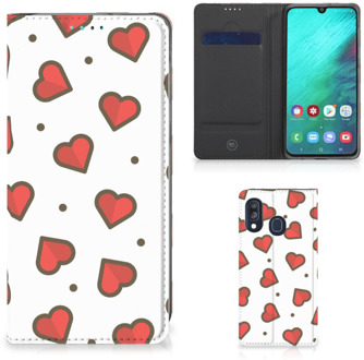 B2Ctelecom Samsung A40 Standcase Hoesje Design Hearts