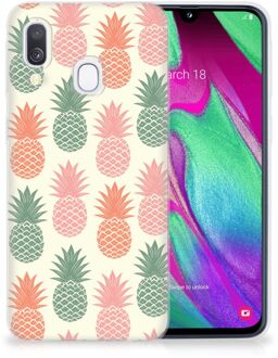 B2Ctelecom Samsung A40 TPU Silicone Hoesje Design Ananas