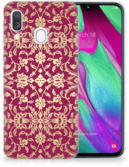 B2Ctelecom Samsung A40 TPU Silicone Hoesje Design Barok Pink