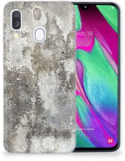 B2Ctelecom Samsung A40 TPU Silicone Hoesje Design Beton