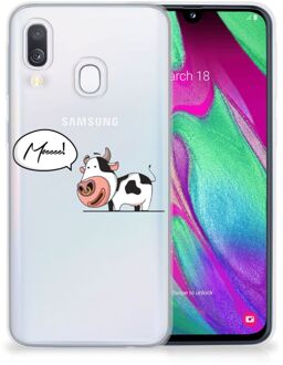 B2Ctelecom Samsung A40 TPU Silicone Hoesje Design Cow