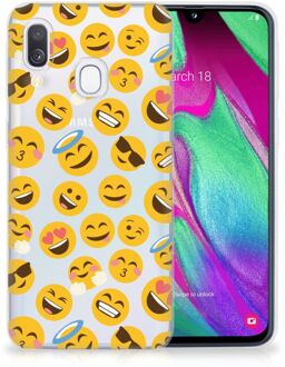 B2Ctelecom Samsung A40 TPU Silicone Hoesje Design Emoji