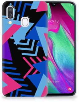 B2Ctelecom Samsung A40 TPU Silicone Hoesje Design Funky Triangle