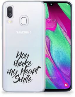 B2Ctelecom Samsung A40 TPU Silicone Hoesje Design Heart Smile