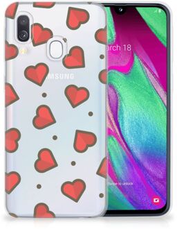 B2Ctelecom Samsung A40 TPU Silicone Hoesje Design Hearts