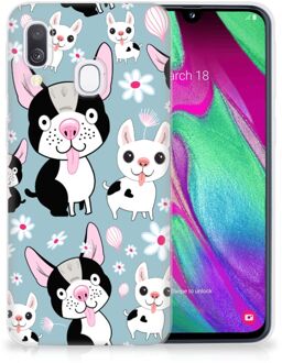 B2Ctelecom Samsung A40 TPU Silicone Hoesje Design Hondjes