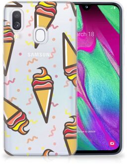 B2Ctelecom Samsung A40 TPU Silicone Hoesje Design Icecream