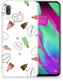 B2Ctelecom Samsung A40 TPU Silicone Hoesje Design IJsjes