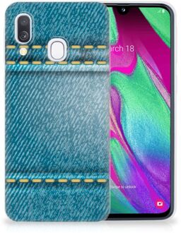 B2Ctelecom Samsung A40 TPU Silicone Hoesje Design Jeans