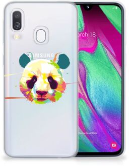 B2Ctelecom Samsung A40 TPU Silicone Hoesje Design Panda Color