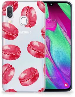 B2Ctelecom Samsung A40 TPU Silicone Hoesje Design Pink Macarons