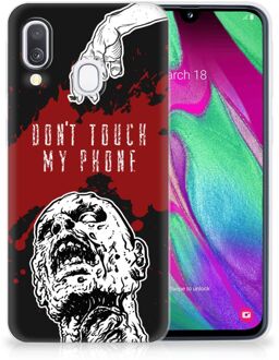 B2Ctelecom Samsung A40 TPU Silicone Hoesje Design Zombie Blood