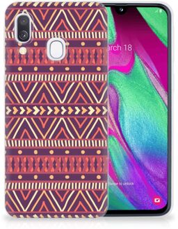 B2Ctelecom Samsung A40 TPU Siliconen Hoesje Aztec Purple