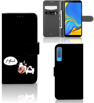 B2Ctelecom Samsung A7 (2018) Hoesje Design Cow