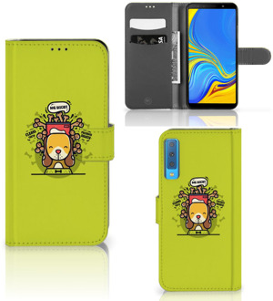 B2Ctelecom Samsung A7 (2018) Hoesje Design Doggy Biscuit