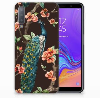 B2Ctelecom Samsung A7 (2018) hoesje Design Pauw met Bloemen