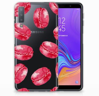 B2Ctelecom Samsung A7 (2018) hoesje Design Pink Macarons