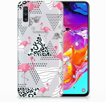 B2Ctelecom Samsung A70 GSM Hoesje Flamingo Triangle