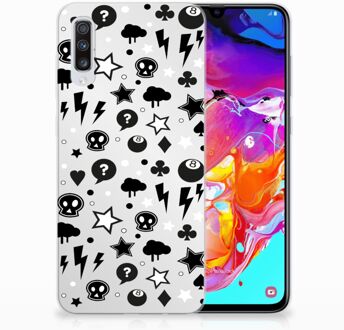 B2Ctelecom Samsung A70 Siliconen Cover Silver Punk