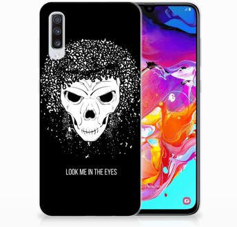 B2Ctelecom Samsung A70 Siliconen Cover Skull Hair