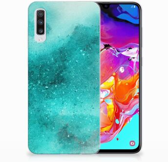 B2Ctelecom Samsung A70 Siliconen Hoesje Painting Blue